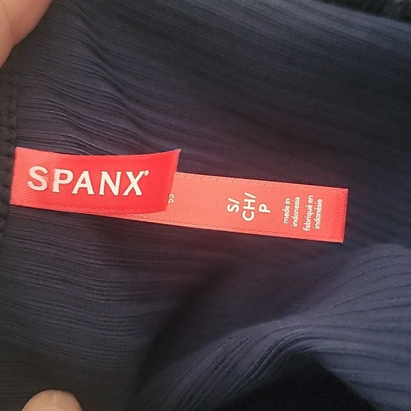 SPANX Stretch Rib Long-Sleeve Top Midnight Blue Size Small - Picture 14 of 15